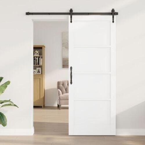 Indvendig Dør "ORKDAL" Hvid 83x211x4 cm Massiv Træ Fyr