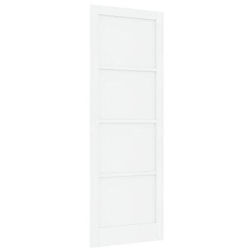 Indvendig Dør 'ORKDAL'Hvid 83x232x4 cm Solid Træ Fyr