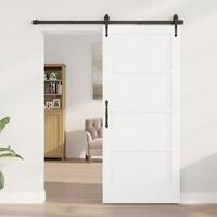 Indendørs Dør 'ORKDAL'Hvid 86x198.5x4 cm Massiv Træ Fyr