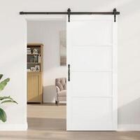 Indvendig Dør "ORKDAL" Hvid 93x211x4 cm Solid Træ Fyr