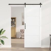 Indvendig Dør 'ORKDAL'Hvid 93x232x4 cm Massiv Træ Fyr