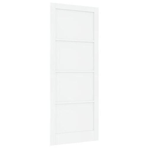 Indvendig Dør 'ORKDAL'Hvid 93x232x4 cm Massiv Træ Fyr