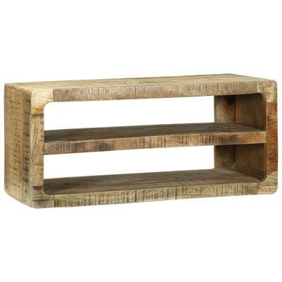 TV Skab med hylde Brun 80 x 32 x 36 cm Massivt mangotræ billede