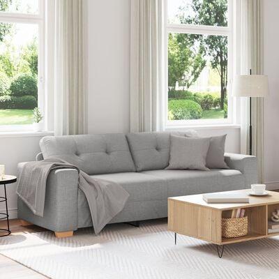 3-personers sofa i skygrå 180 cm stof