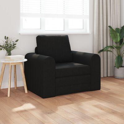 Gulv Sofa Seng 2-i-1 Sort 98x71x83 cm Stof