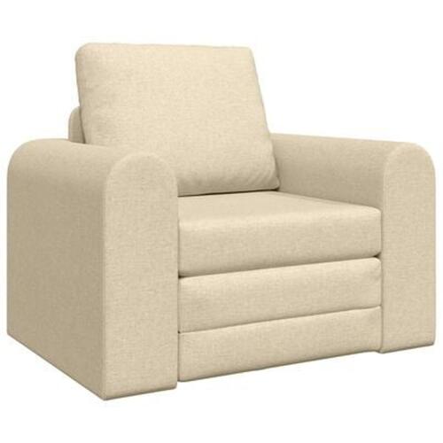 Floor Sofa seng 2-i-1 Creme 98x71x83 cm Stof