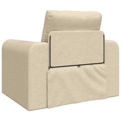 Floor Sofa seng 2-i-1 Creme 98x71x83 cm Stof
