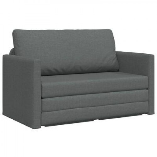 Gulvsofa Seng 2-i-1 Mørkegrå 124x71x78 cm Stof