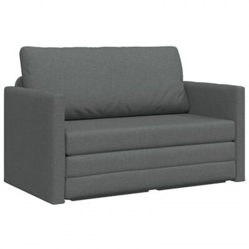 Gulvsofa Seng 2-i-1 Mørkegrå 124x71x78 cm Stof