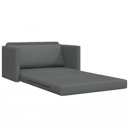 Gulvsofa Seng 2-i-1 Mørkegrå 124x71x78 cm Stof