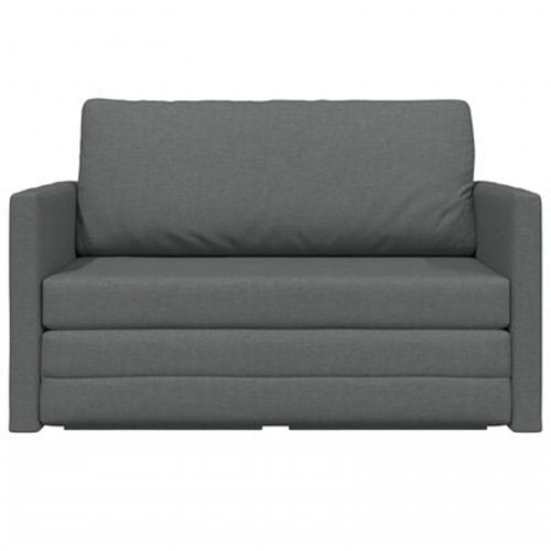 Gulvsofa Seng 2-i-1 Mørkegrå 124x71x78 cm Stof