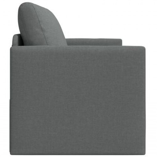 Gulvsofa Seng 2-i-1 Mørkegrå 124x71x78 cm Stof