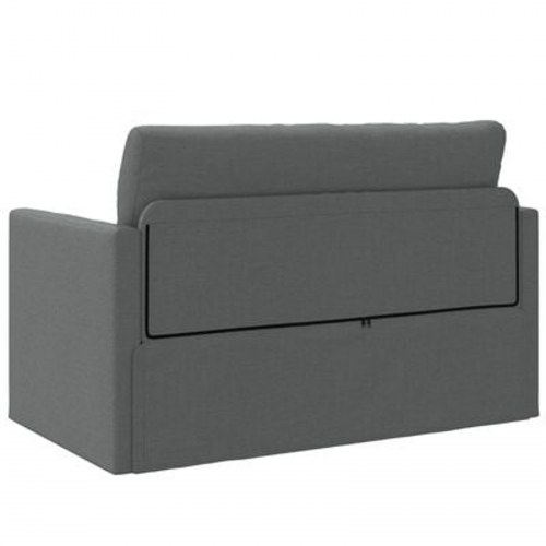 Gulvsofa Seng 2-i-1 Mørkegrå 124x71x78 cm Stof