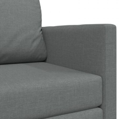 Gulvsofa Seng 2-i-1 Mørkegrå 124x71x78 cm Stof