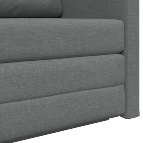 Gulvsofa Seng 2-i-1 Mørkegrå 124x71x78 cm Stof