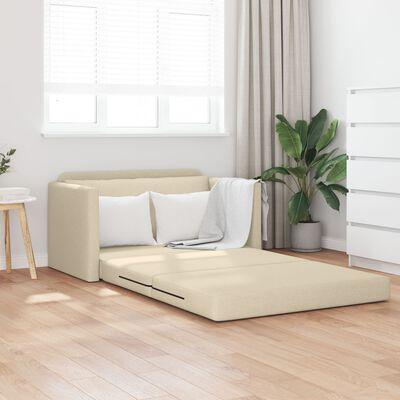 Sovesofa Creme 124 x 71 x 78 cm Stof billede