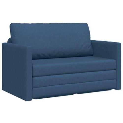 Gulv Sofa Seng 2-i-1 Blå 124x71x78 cm Stof