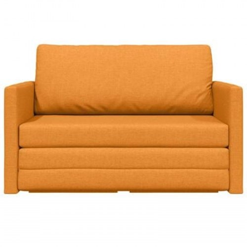Gulv Sofa Seng 2-i-1 Mørk Gul 124x71x78 cm Stof
