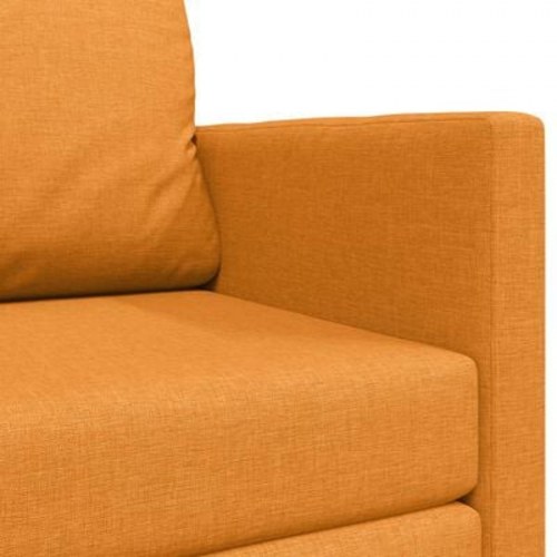 Gulv Sofa Seng 2-i-1 Mørk Gul 124x71x78 cm Stof
