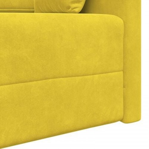 Gulv Sofa Seng 2-i-1 Gul 213x144x60 cm Velvet