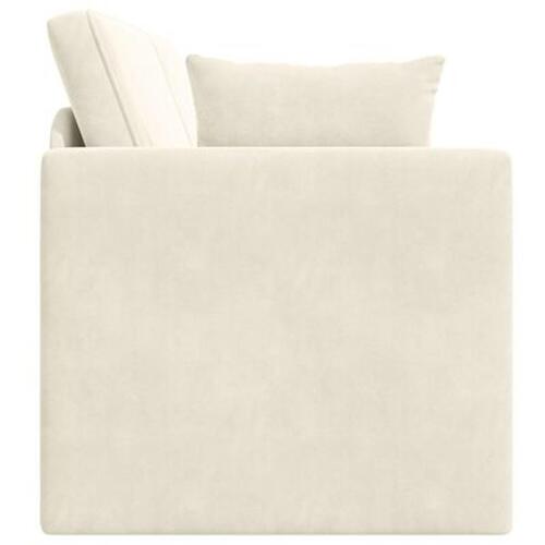Gulv Sofa Seng 2-i-1 Creme 213x144x60 cm Velvet