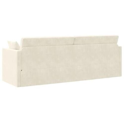Gulv Sofa Seng 2-i-1 Creme 213x144x60 cm Velvet
