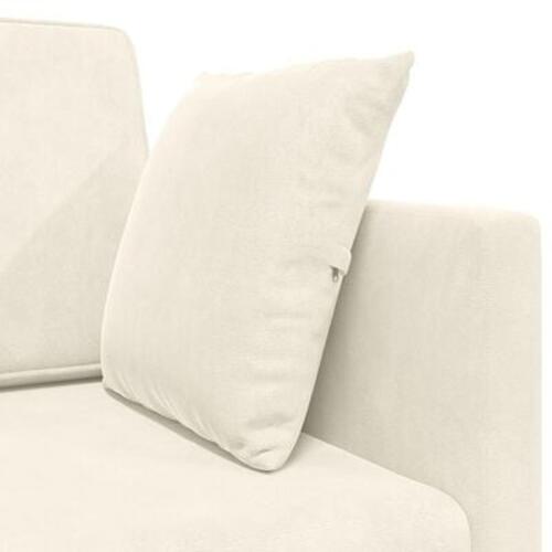 Gulv Sofa Seng 2-i-1 Creme 213x144x60 cm Velvet