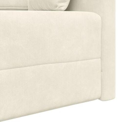 Gulv Sofa Seng 2-i-1 Creme 213x144x60 cm Velvet