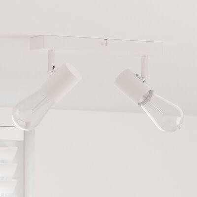 Loftspotlight 2-vejs justerbar Hvid E27