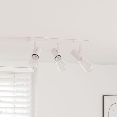 Loftspotlight 3-vejs justerbar Hvid E27