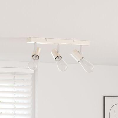 Loftspotlight 3-vejs justerbar Børstet Nikkel E27