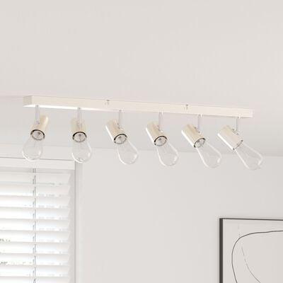 Loftspotlight 6-Vejs Justerbar Børstet Nikkel E27