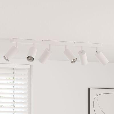 Loftspotlight 6-vejs justerbar Hvid GU10