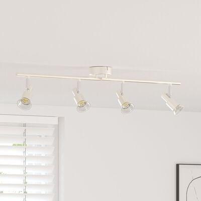 Loftspotlight 4 Vejs Justerbar Børstet Nikkel GU10 billede