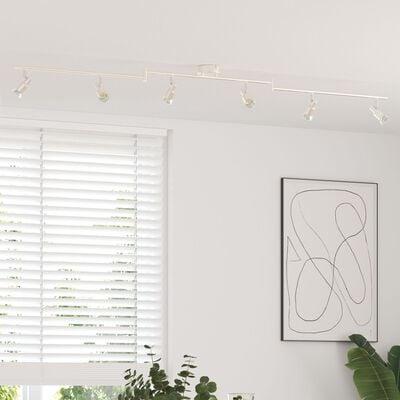 Loftspotlight 6 Vejs Justerbar Børstet Nikkel GU10