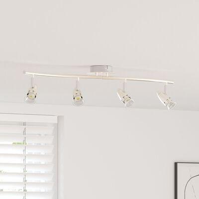 Loftspotlight 4 Vejs Justerbart Mat Nikkel GU10 billede