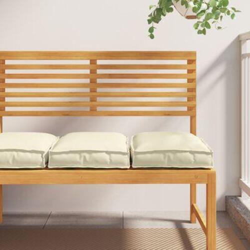 Pallepuder til sæde 2 stk Creme 40x40x8 cm Oxford stof