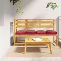 Pallepuder til siddepladser 4 stk Vinrød 40x40x8 cm Oxford stof