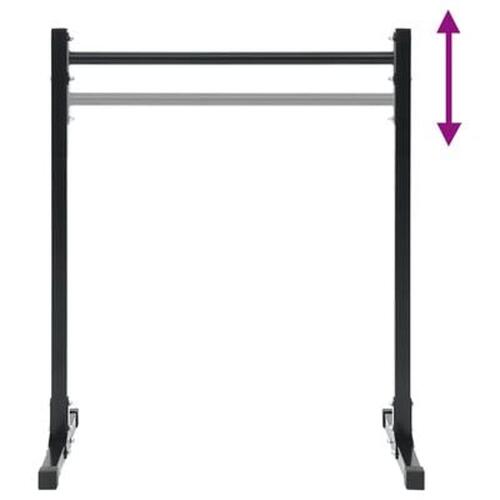 Dip Stations 2 stk Højdejusterbare 88.5/98.5 cm Stål