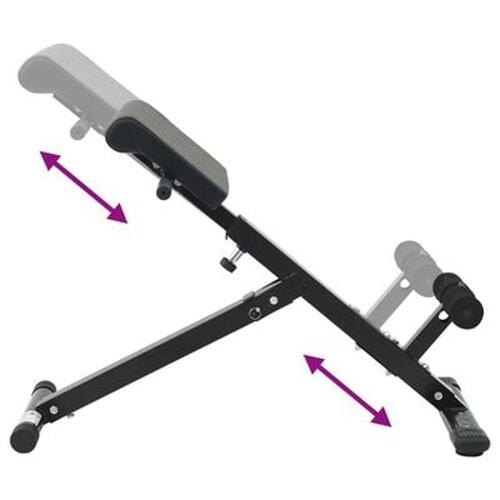 Hyperextension Bænk 120 kg Sammenfoldelig og Justerbar Stål