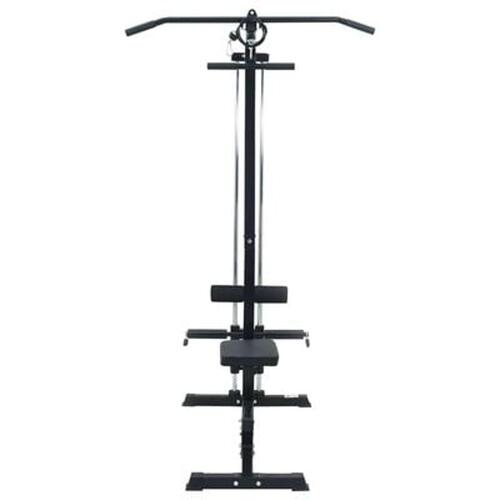 Lat Pulldown Maskine med Justerbart Sæde 80 kg Belastning Stål