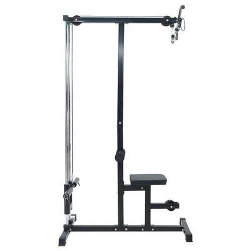 Lat Pulldown Maskine med Justerbart Sæde 80 kg Belastning Stål