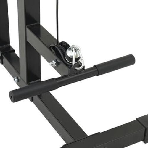 Lat Pulldown Maskine med Justerbart Sæde 80 kg Belastning Stål