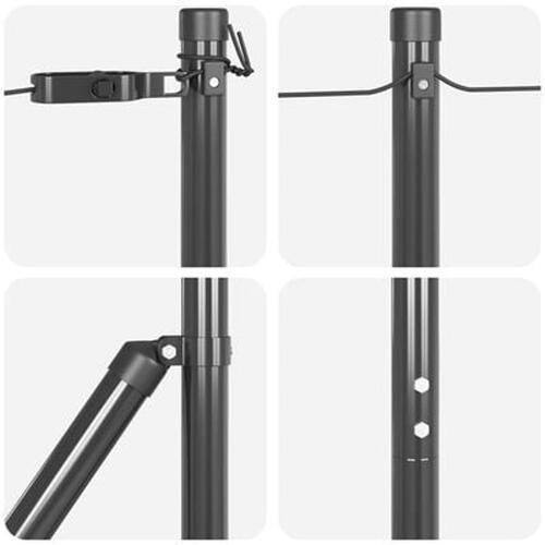 Stolper 13 stk Grå Ø32 mm 200 cm Galvaniseret Stål