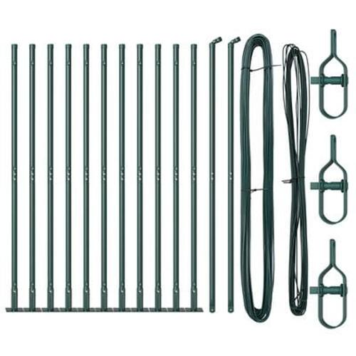 Stakit Poster med Baseplader 13 stk Ø32mm 88,5cm Galvaniseret Stål