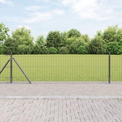 Stakitposter med baseplader 7 stk Ø32mm 70cm Galvaniseret stål