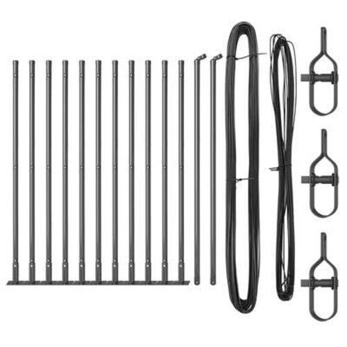 Stolper med baseplader 13 stk Ø32mm 110cm Galvaniseret stål