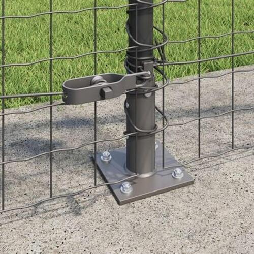 Stolper med baseplader 13 stk Ø32mm 110cm Galvaniseret stål