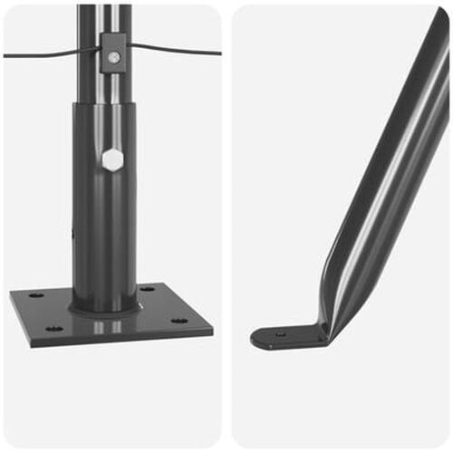 Stolper med baseplader 13 stk Ø32mm 110cm Galvaniseret stål