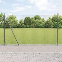 Stakitter med Baseplader 13 stk Ø32mm 83,5cm Galvaniseret Stål